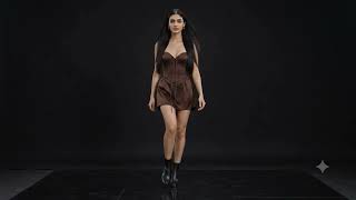 Brown Satin Corset Glamour | Elegant Studio Portrait Photoshoot in 8K | Peak Portraits screenshot 3