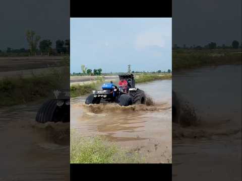 New Holland Tractor 😱 Water Stunt #stunt #newholland #viralvideo
