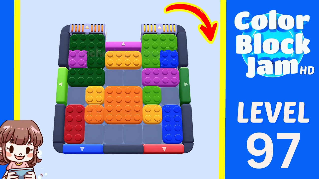 Color Block Jam Level 97 Solution Walkthrough