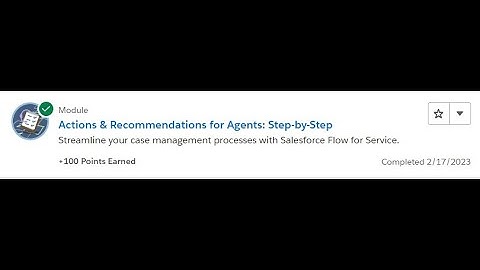 Actions & Recommendations for Agents Step by Step Answers & Trailhead answers #06 #17_02_2023