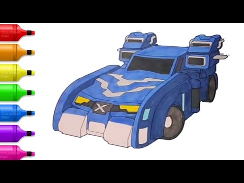 Belajar Menggambar dan Mewarnai Mobil  Miniforce Volt 
