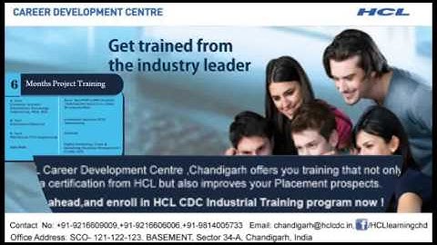 Industrial training in Chandigarh at HCL CDC