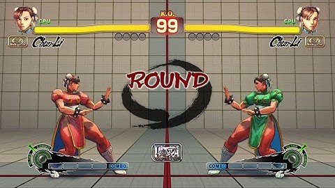 USF4 Chun Li vs. Chun Li (CPU vs. CPU Omega Edition, Hardest Mode)