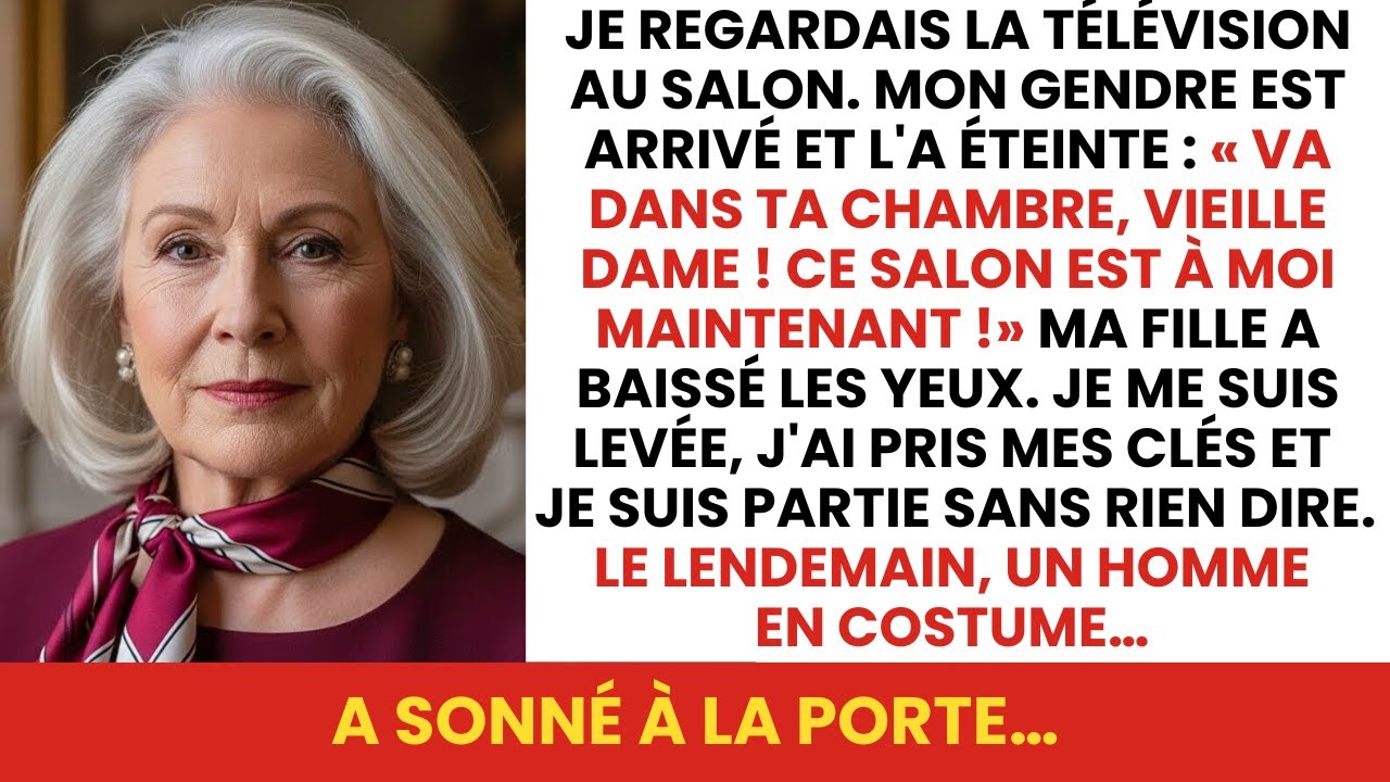 Mon gendre a éteint la télévision et a crié : « Va dans ta chambre, vieille femme !» Le lendemain…