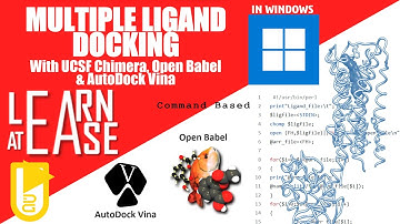 EP 4 | MULTIPLE LIGAND DOCKING in Windows with Open Babel, AutoDock Vina and UCSF Chimera