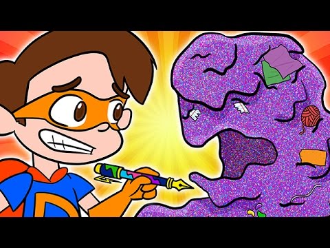 Drew Saves Planet Earth From A Glitter Slime Monster | A Stupendous Drew Pendous Superhero Story