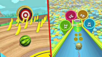 Banana Frenzy🍌 vs Action Ball🧿 Speed Run Walkthrough ,iOS Android Ball Run New Update ( Part : 119 )