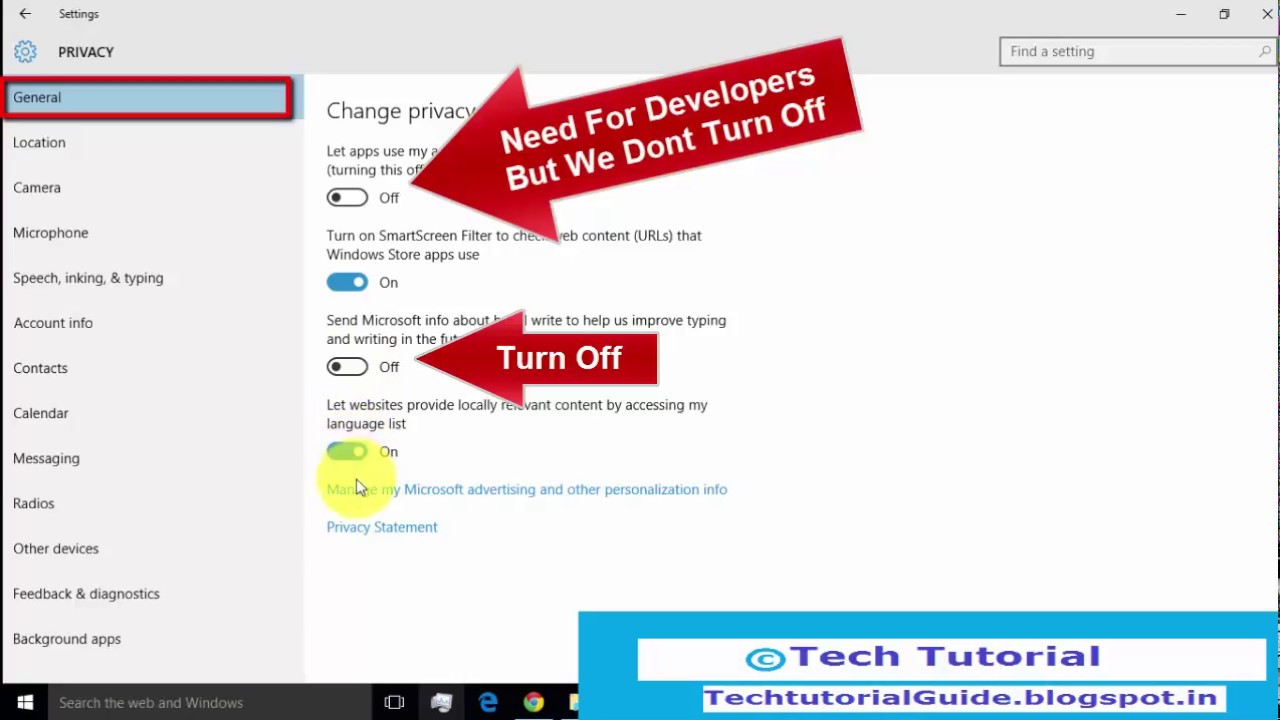 How To Protect Privacy Issues On Windows 10 Pc - YouTube