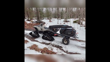 Yamaha Grizzly 700 with Camso T4S tracks in our VT Maple 🍁 Sugar Woods.