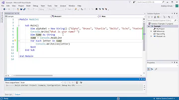 Visual Basic - Using For Each to Loop through an Array or String