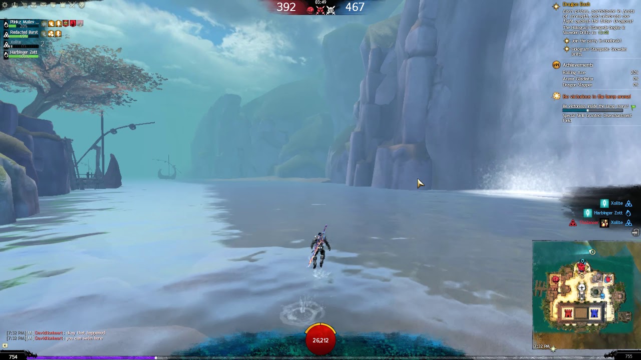 Knocked outside Djinn's Dominion pvp map