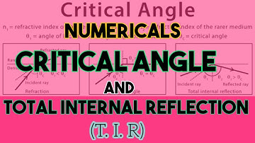 Optics 24|| Critical Angle and Total internal reflection Numerical||part 02||Physics by Sharma sir