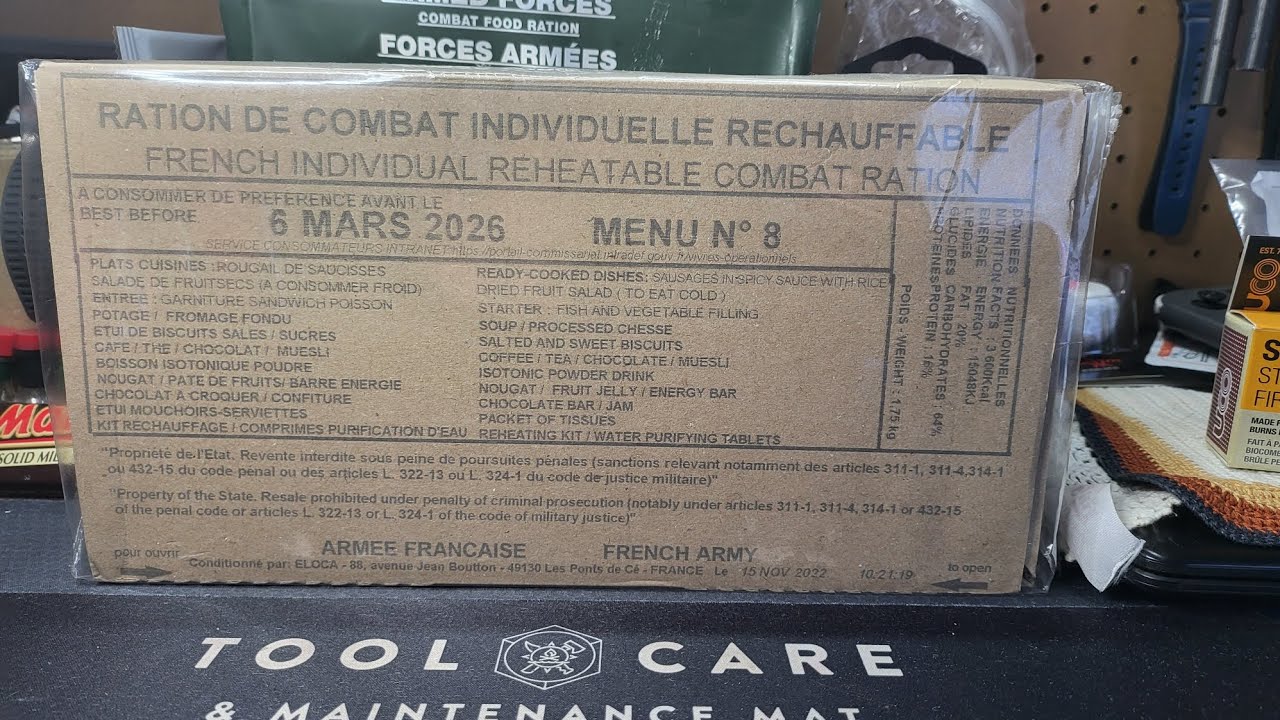 FRENCH RATION ( RCIR ) MENU#8 REVIEW - YouTube