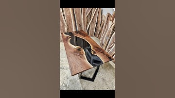 Classic Walnut and Black Epoxy Table 🖤 #custom Link In Bio For A Table Quote 👆