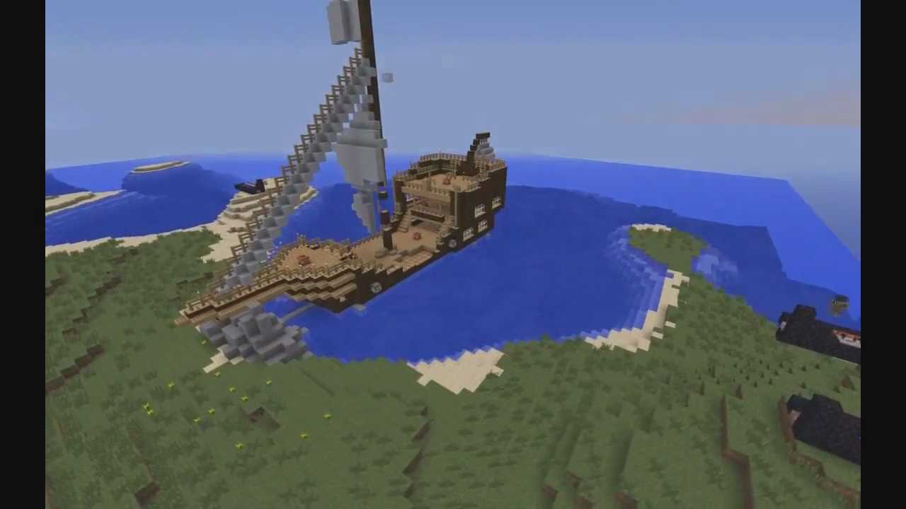 Minecraft Ship Wreck Build Time Lapse - YouTube