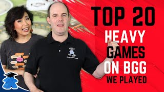 Top 20 Heavy Board Games on BoardGameGeek - Do we agree? Why are they heavy?