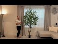 LYERSE 7ft Faux Olive Tree | Large Artificial Indoor Tree with Natural Wood Trunk