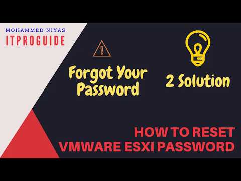 How to reset Vmware vSphere  ESXi Password For any version- Two simple and Quick Solution