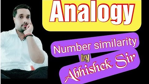 Analogy | Number similarity | Analytical reasoning | maths by Abhishek Jaiswal