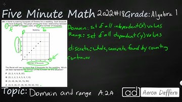 Algebra 1 STAAR Practice Domain and Range of Linear Functions (A.2A - #10)