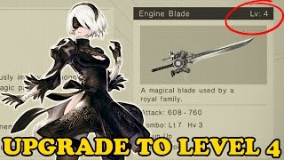 Nier: Automata How To Upgrade Weapons To LEVEL 4! (+ Cruel Lament Location)