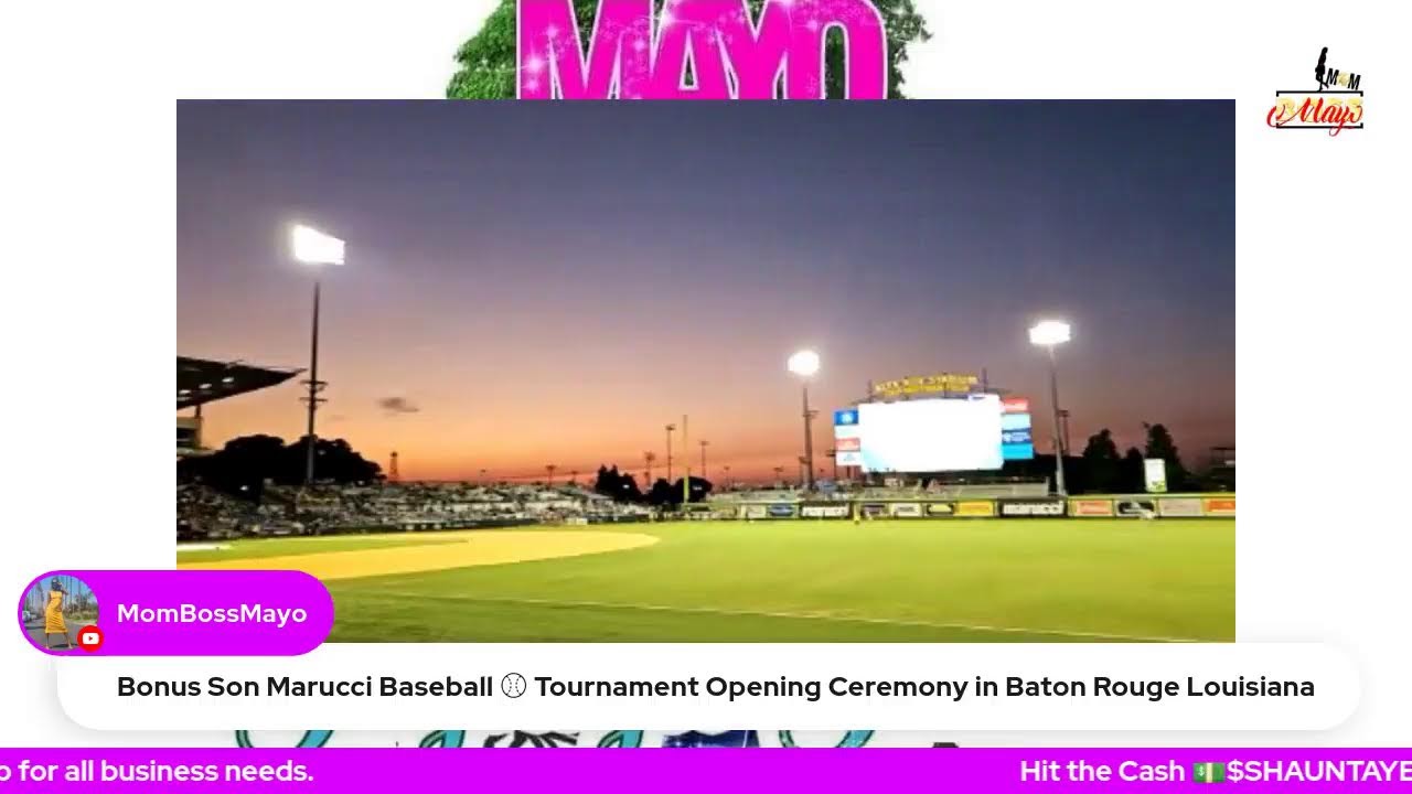 Join us at Opening Ceremony Bonus Son Marucci Baseball ⚾️ Tournament in