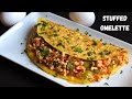 Healthy stuffed omelette that will keep you full  easy high protein meal idea for weight loss