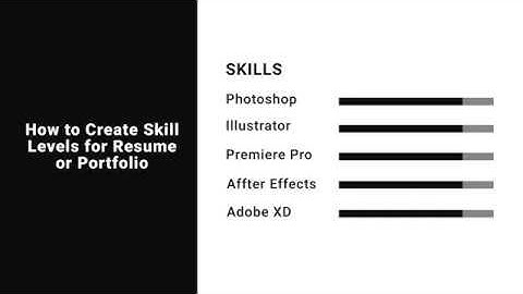 How to Create Skill Level Scales for Resume