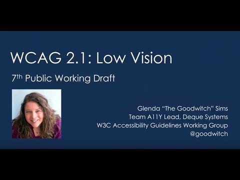 WCAG 2.1 Low Vision Success Criteria