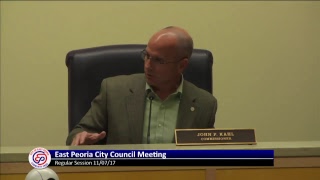 East Peoria City Council Regular Meeting - 11/07/2017 East Peoria City Council Regular Meeting - 11/07/2017