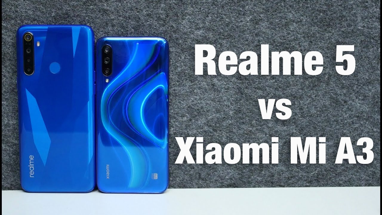 Realme 5 vs Xiaomi Mi A3 Tamil — Design and Software 