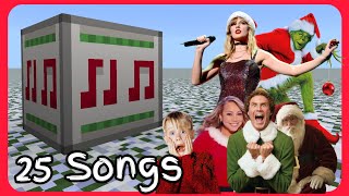 I made 25 Christmas Songs in Minecraft