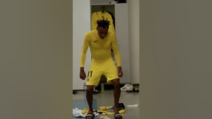 Chukwueze dance after their win vs Bayern Munich