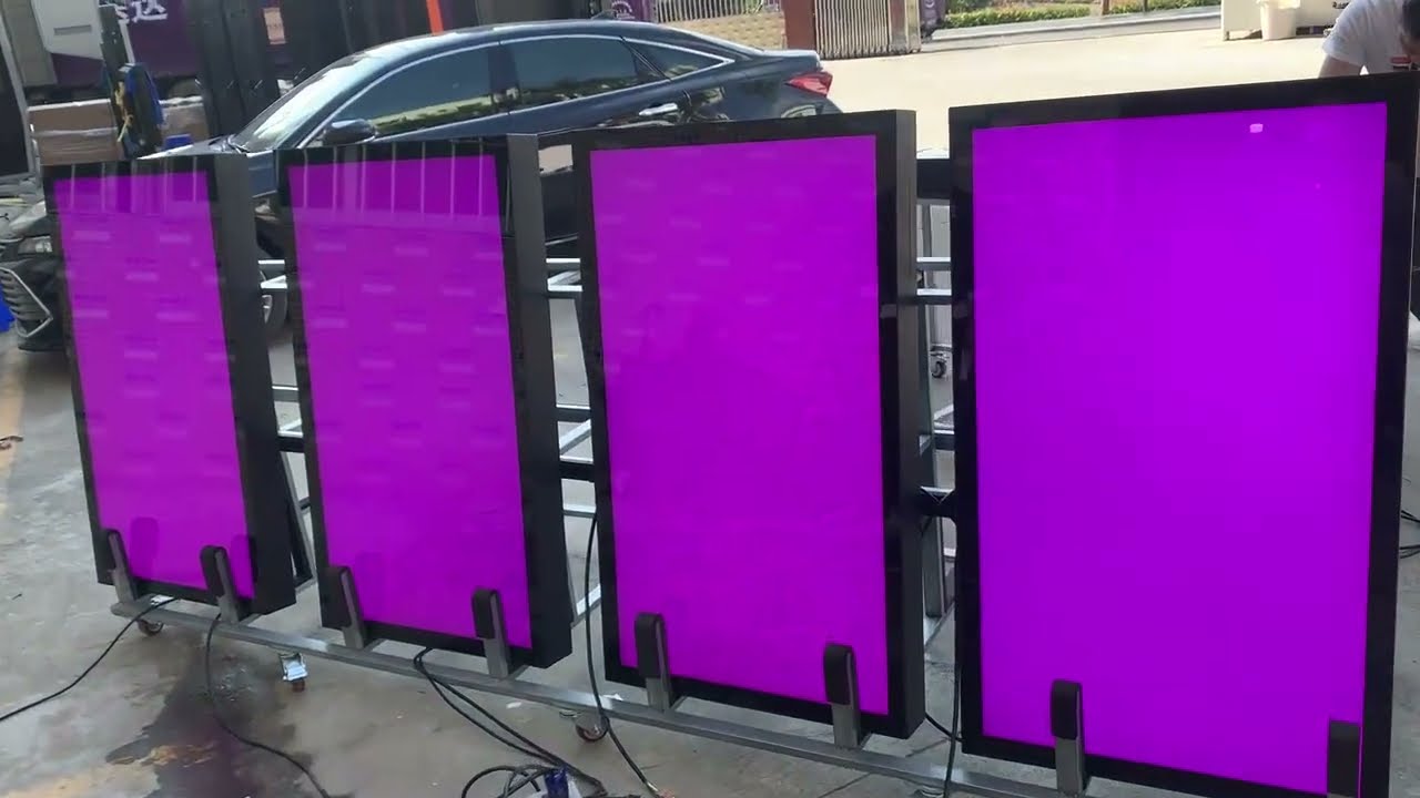 Outdoor drive-thru digital menu board display