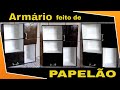 MÓVEIS DE PAPELÃO COMO FAZER Amario de papelão pra cozinha com porta papel toalha faça fácil papelão