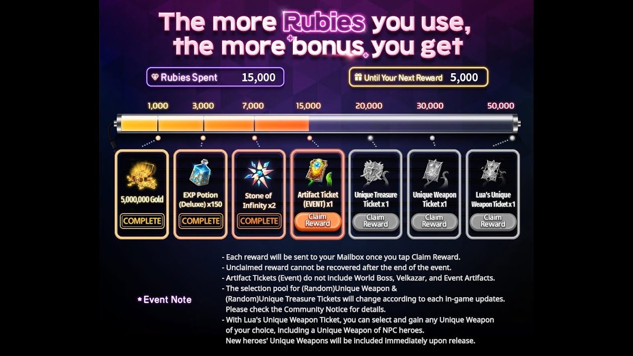 [King's Raid] Ruby Spending Event is back - YouTube