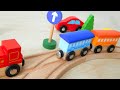 Trains cartoons about cars toys and trains - New Wagons and Crossroads City of cars #365