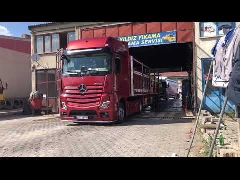 MERCEDES AYNASIZ İLK YIKAMA🧼 Hayvan taşımış TIR nasıl yıkanır?FIRST WASH! How to wash animal truck?