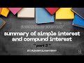 Summary of simple interest and compound interest _ Economy part 3