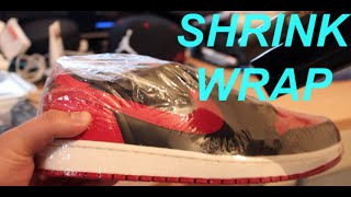 Shrink Wrap Sneakers!!! Jordan Bred 1 Low