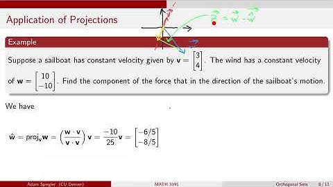 MATH 3191: Example of Orthogonal Projection
