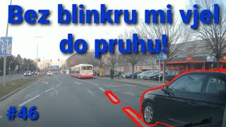 Žižkovák mi naboural auto, málem si rozbila hubu, blbec rozhazuje rukama, atd. Dashcam kompilace #46