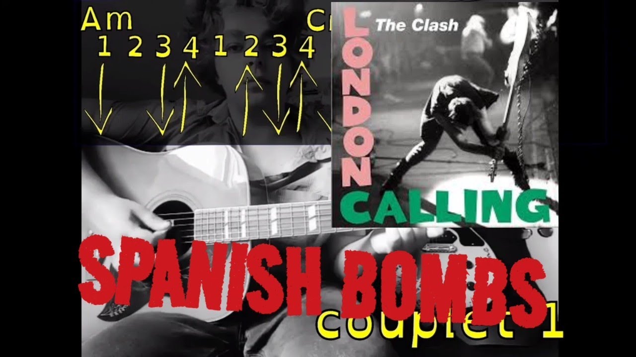 Spanish Bombs - The Clash - complete guitar lesson with solo - YouTube
