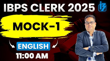 IBPS Clerk Prelims 2025 🔥 English Mock Test ✨ English Most Expected Questions 📘 By Santosh Sir
