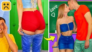 EASY CLOTHES HACKS FOR GIRLS! School Supplies Ideas & DIY Outfit