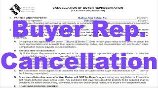 Cancellation of Buyer Representation  - CAR Form COBR