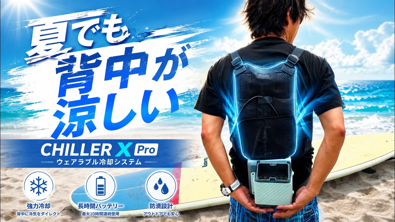 ペルチェで冷え続ける水冷服 ChillerX Pro