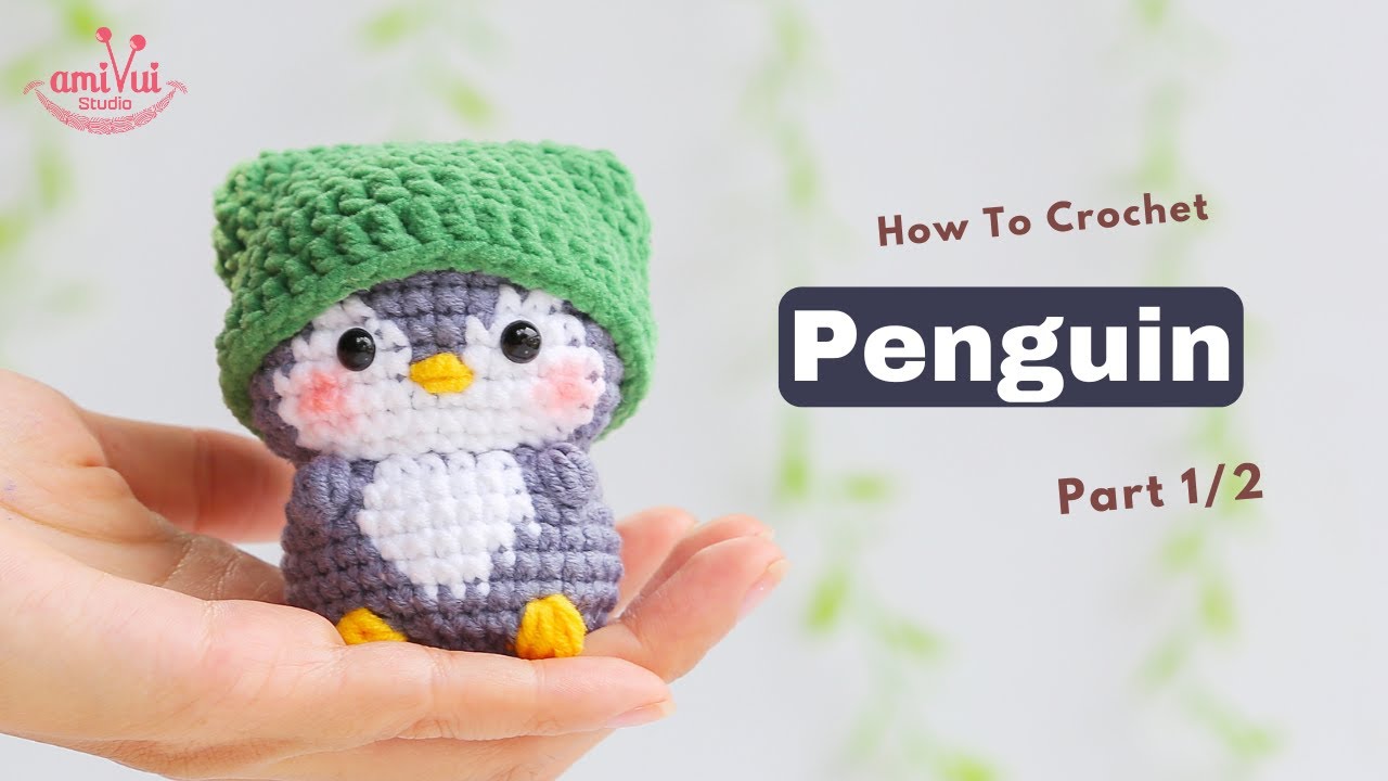 #468 | Amigurumi Penguin | Crochet No Sew | Amigurumi Beginner Tutorial | AmivuiStudio