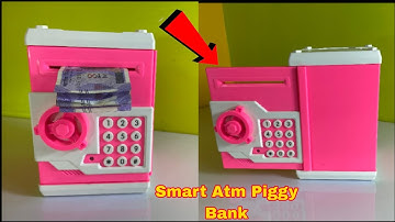 SMART ATM Piggy Bank Unboxing & Testing - The tricky mine #piggybankunboxing #electronicpiggybank