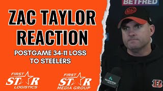 Cincinnati Bengals Head Coach Zac Taylor Postgame Reaction 34-11 Loss To Pittsburgh Steelers
